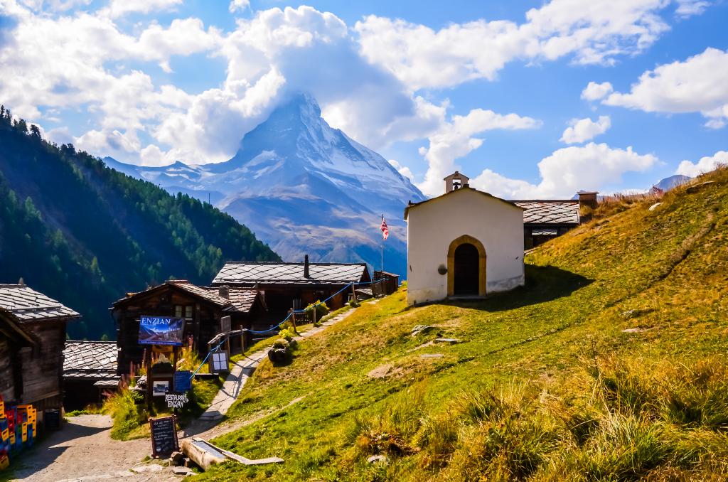 5-Seen-Weg in Zermatt; Ausblick uf dem Weg zurück nach Zermatt